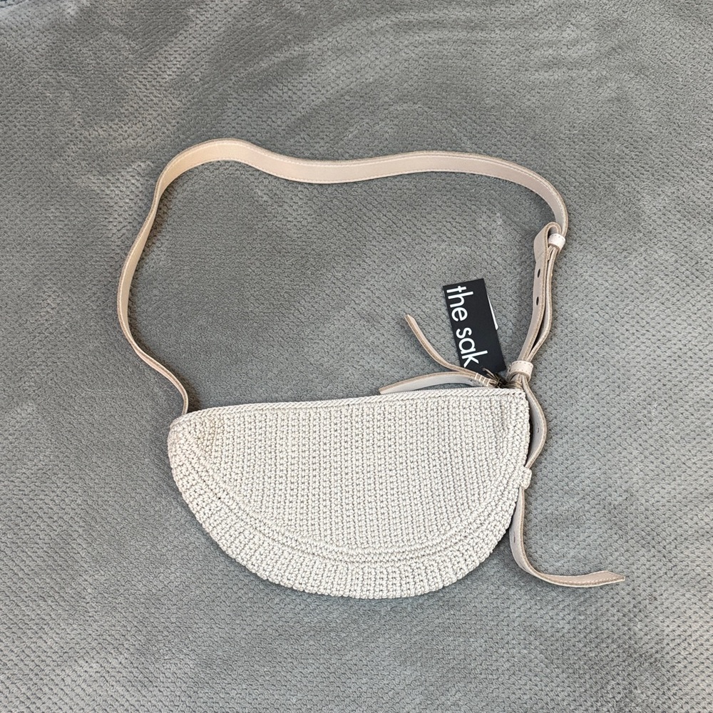 The Sak Beige Crochet Crossbody Bag